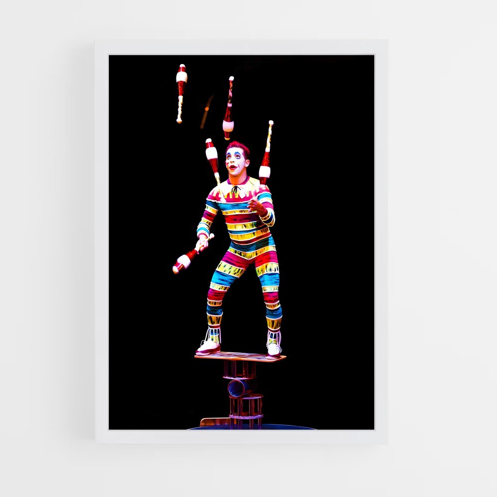 Poster Le Clown Équilibriste – affiche Cirque (vue 3)